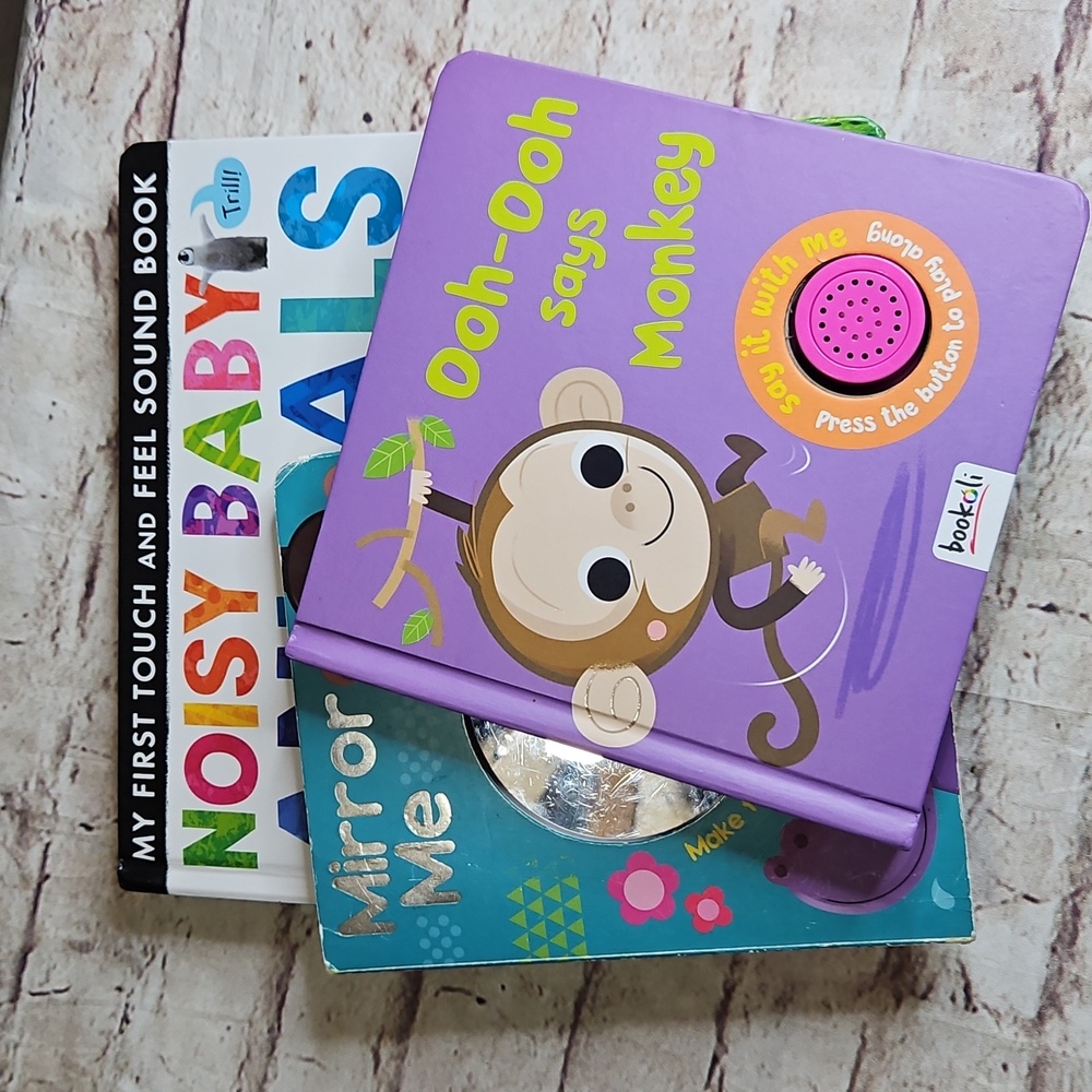 🔥Toddler Board Books MONKEY and‎ ANIMAL SOUNDS Need BATTERIES.